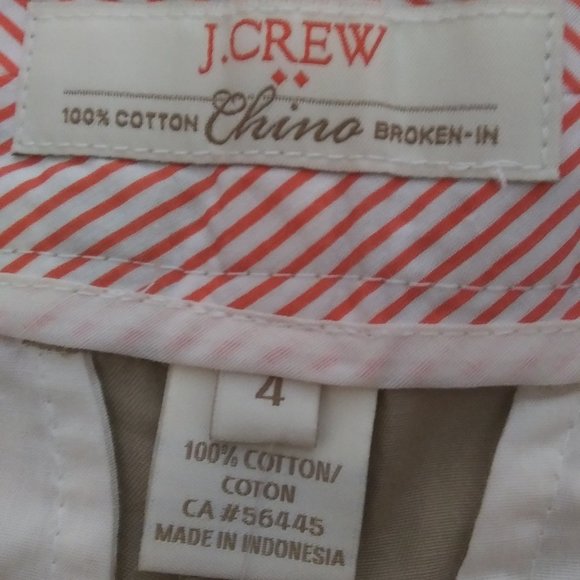 NWT J.Crew City Fit Chino Shorts size 4 - Picture 4 of 11